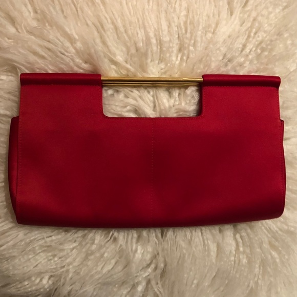 Valerie Stevens Handbags - Valerie Stevens Red Satin Handbag Purse Unused